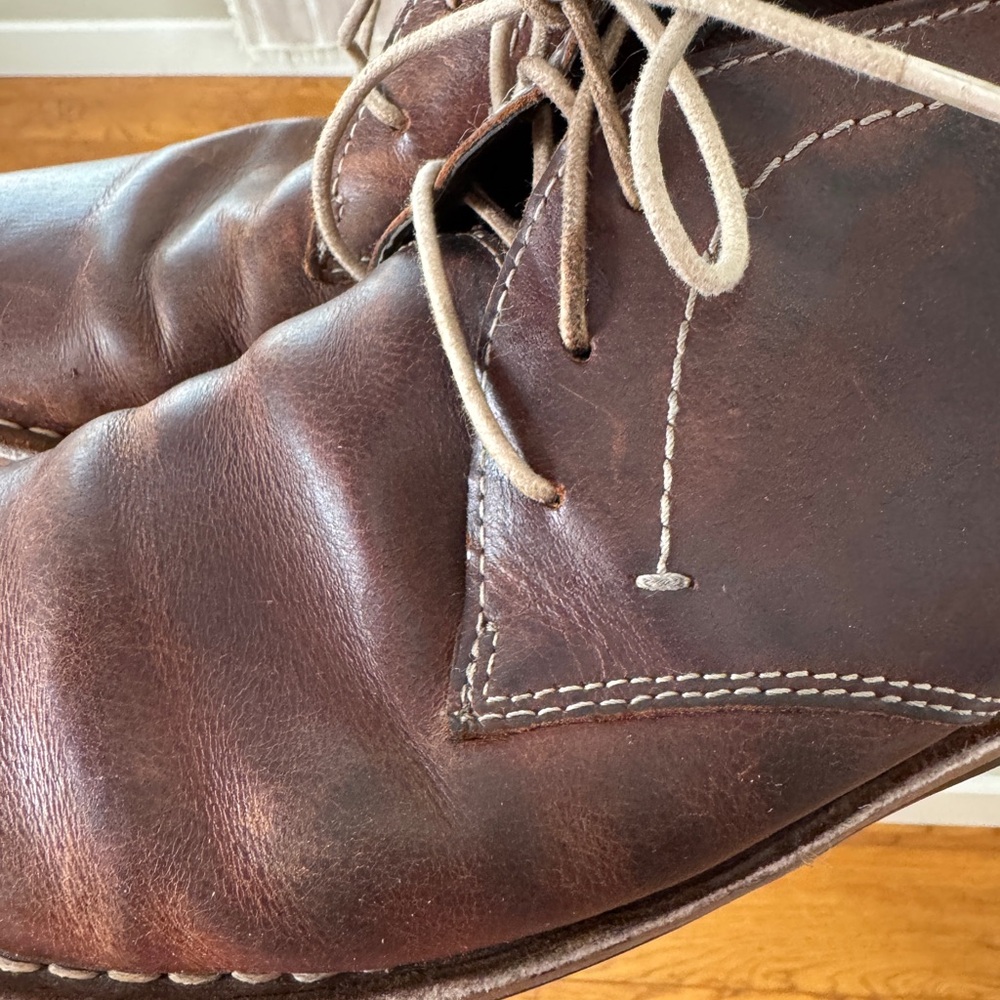 STEVE MADDEN Harken Brown Leather Chukka Boots Men's 10 Distressed Lace Up Shoes - Picture 12 of 15